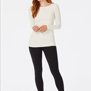 Matilda Jane Womens Solid Leggings S Black Elastic Waist Pull On Pants Logo